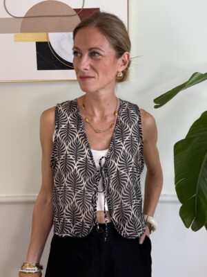 Gilet in mussola con laccetti SusyMix 902