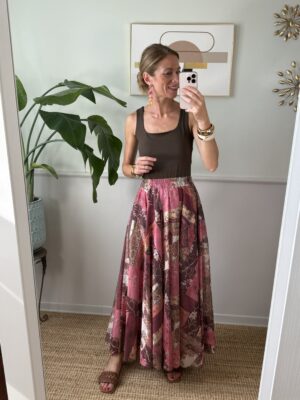 Maxi gonna voile patchwork fantasie Susy Mix K13