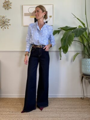 Jeans lavaggio 0 palazzo svasato vita alta 490 - NEW COLLECTION!