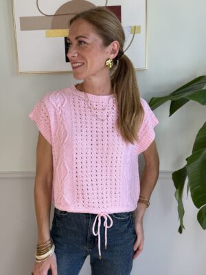 Smanicato in crochet con coulisse in vita Motel 2PL ROSA OCCASIONI/NO CAMBIO