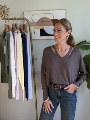 Maglia Giulia scollo a V cut-out Motel 600 - OCCASIONI/NO CAMBIO