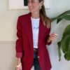 Blazer lungo sfoderato misto lino AMARENA Vicolo 623 OCCASIONI/NO CAMBIO