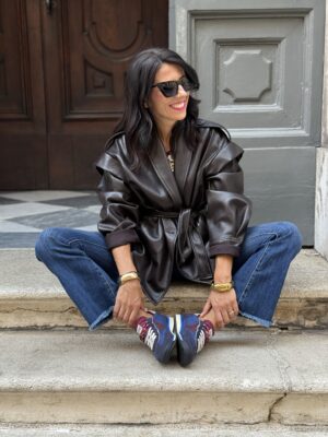 Giubbo Cool in ecopelle con fusciacca Susymix T20 MORO - NEW COLLECTION