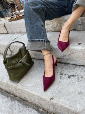 Slingback alcantara BORDEAUX SusyMix 184