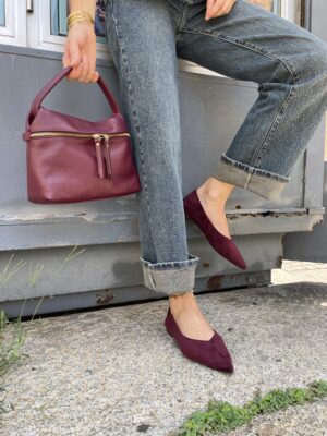 Ballerine a punta in alcantara BORDEAUX Susy Mix 244 - NEW COLLECTION!