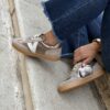 Victoria Berlin Ciclista metallo & camoscio – BEIGE 234