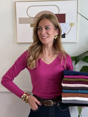 Pull sottile scollo a V best seller SusyMix 903
