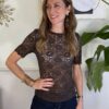 Blusa in pizzo maniche corte Susy Mix 41W MORO