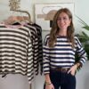 Maglia over rigata orlo a contrasto SusyMix 332