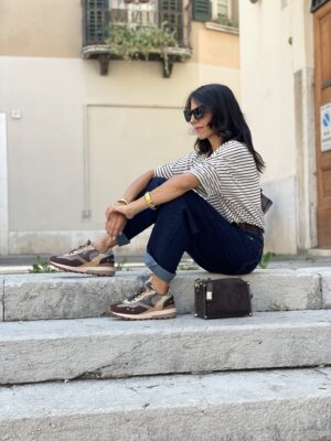 Victoria Luna Multimateriale - MARRON 117