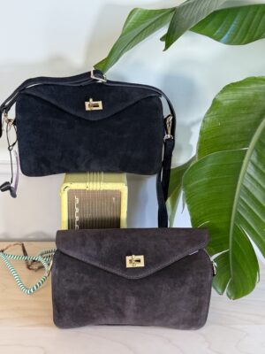 Borsa Baguette scamosciata