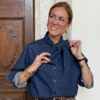 Camicia blu Jeans con fiocco 591