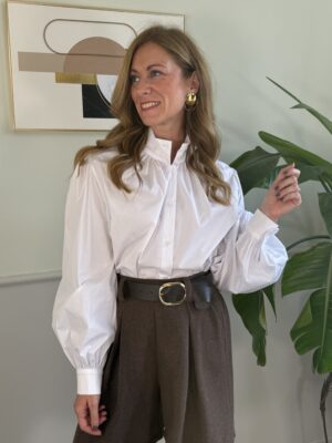 Camicia bianca maniche a sbuffetto Tensione In 000