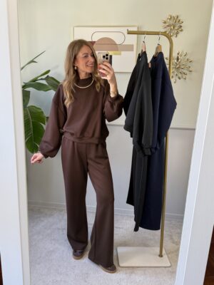 Set in felpa con panta palazzo 386