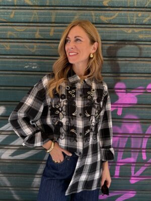 Camicia Rodeo Flowers SusyMix 600-NERO
