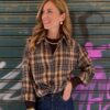 Camicia quadretti Cognac/carta da Zucchero SusyMix 131