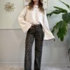 Jeans a palazzo maculati 390