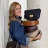 Borsa mezza Luna in pelle