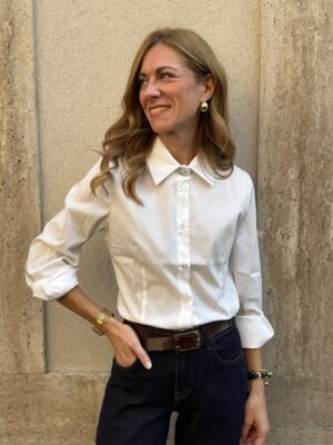Camicia bottone gioiello SusyMix - Latte 27P
