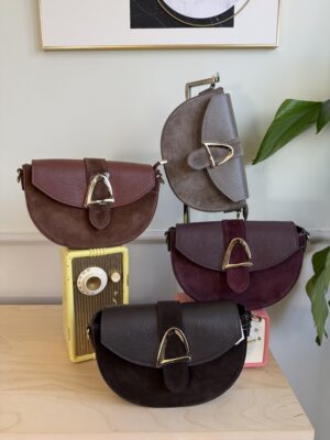 Borsa Lulù pelle e camoscio 4 colori