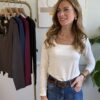 Maglia a maniche lunghe con scollo quadro Susy Mix 802