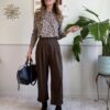 Panta barrel biscotto con pence Vicolo 599