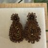 Orecchini cashmere perline bronzo
