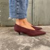 Ballerine tacco Kytten in alcantara BORDEAUX 695