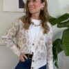 Maxi cardigan maculato Panna/beige SusyMix 141