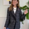 Giacca grigia con frange nere SusyMix 187