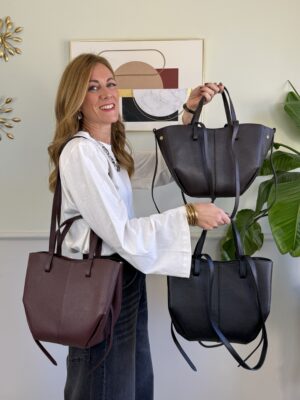 Borsa Magnolia due in uno con bottoni dorati