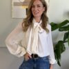 Blusa fiocco misto lana SusyMix 030 BURRO