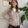 Cardigan beige bottoncini laterali SusyMix 540