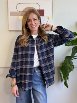 Camicia in flanella quadri BLU - 090