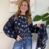 Twinset: pull bandana con triangolino removibile BLU 6-5