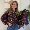 Twinset: pull bandana con triangolino removibile BORDEAUX 6-5