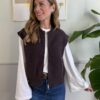 Preordine  27/10 Gilet girocollo con zip SusyMix 204 – MORO