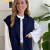 Gilet girocollo con zip SusyMix 204 – BLU