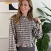 Camicetta check in punto smock 862