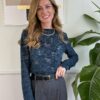 Maglia in pizzo e velluto SusyMix 265 – Ottanio