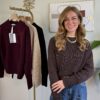 Pull girocollo scatolina con spalla scesa 100% lana 4 colori SusyMix 206